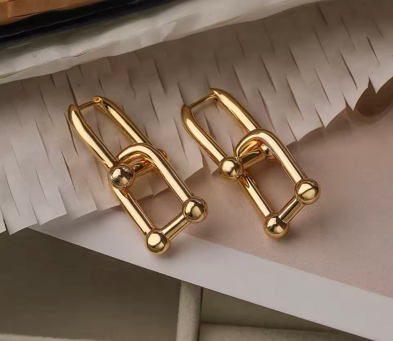 Tify Long Gold Earrings