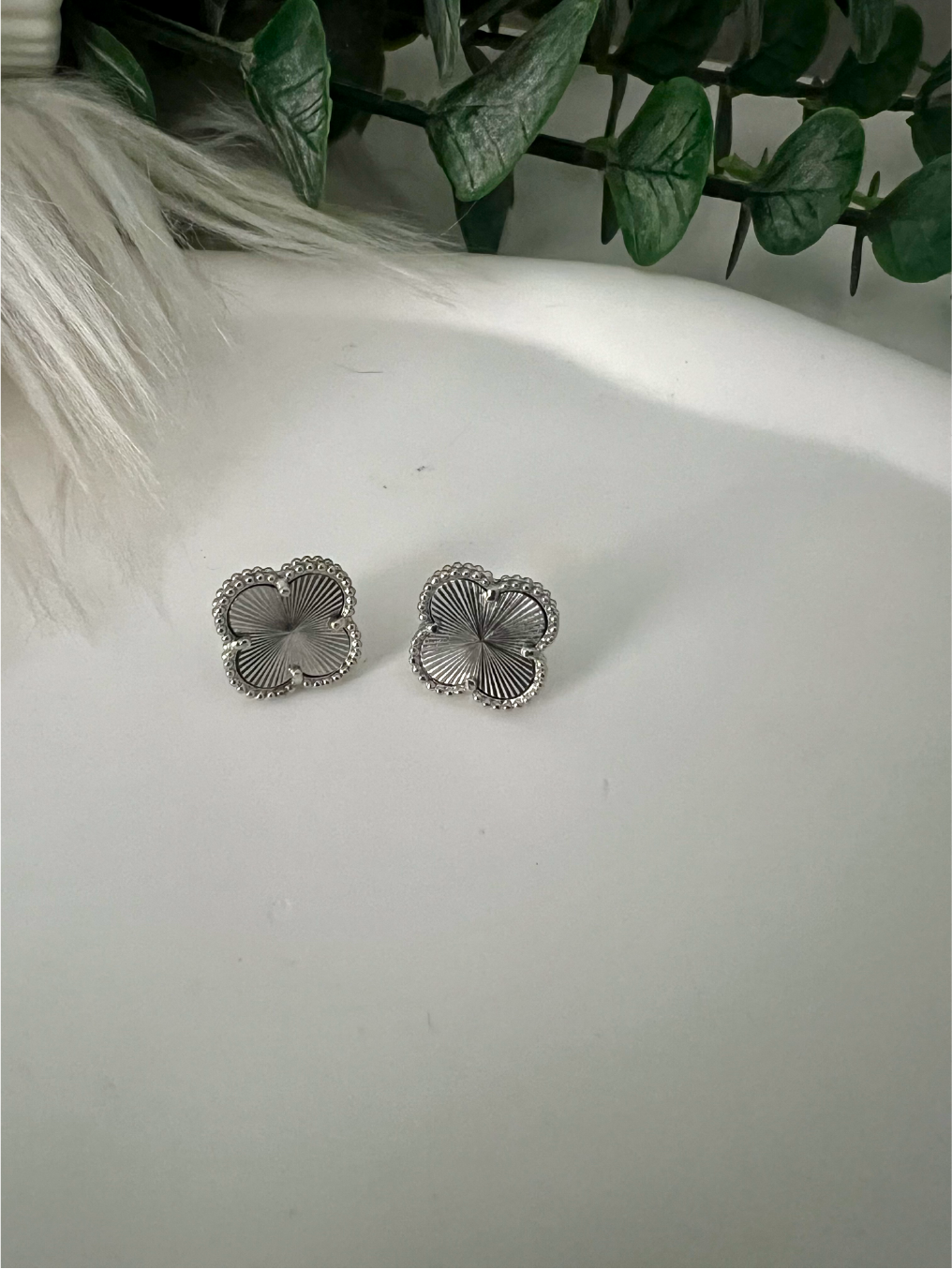 Silver Clover Earrings