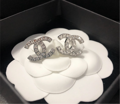 COCO SILVER WITH STONE EARRINGS