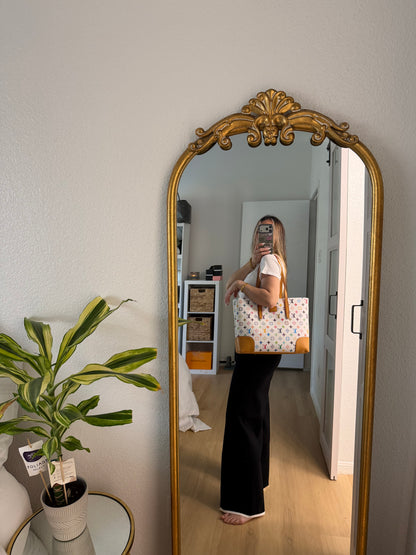 Purse multi colors white