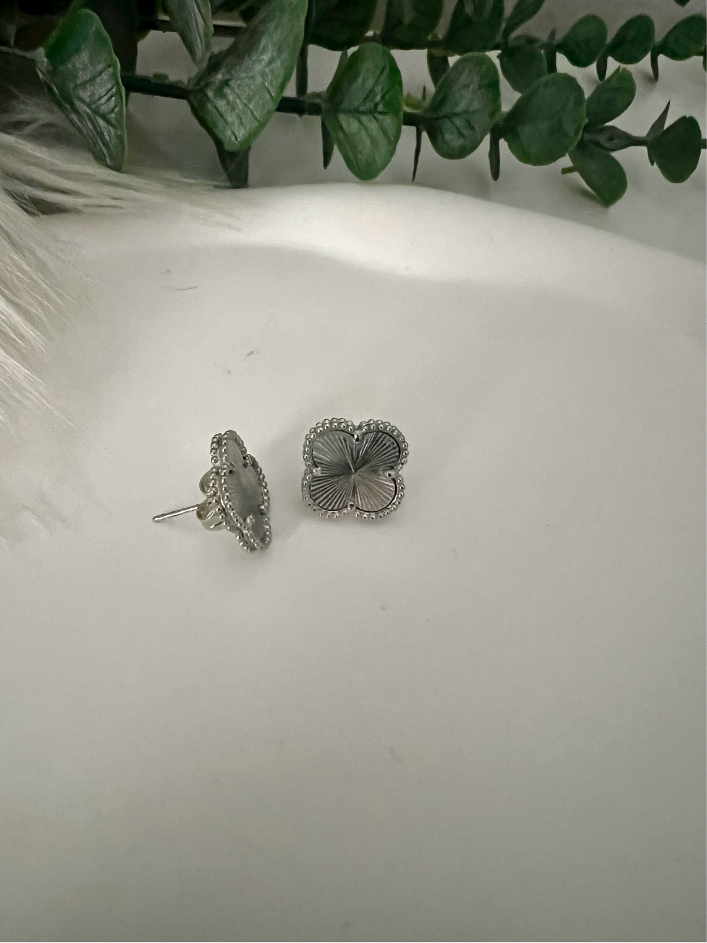 Silver Clover Earrings