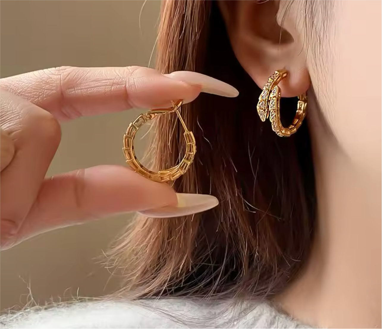 SERPETINE GOLD EARRINGS