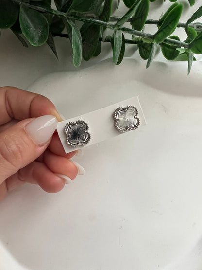 Silver Clover Earrings
